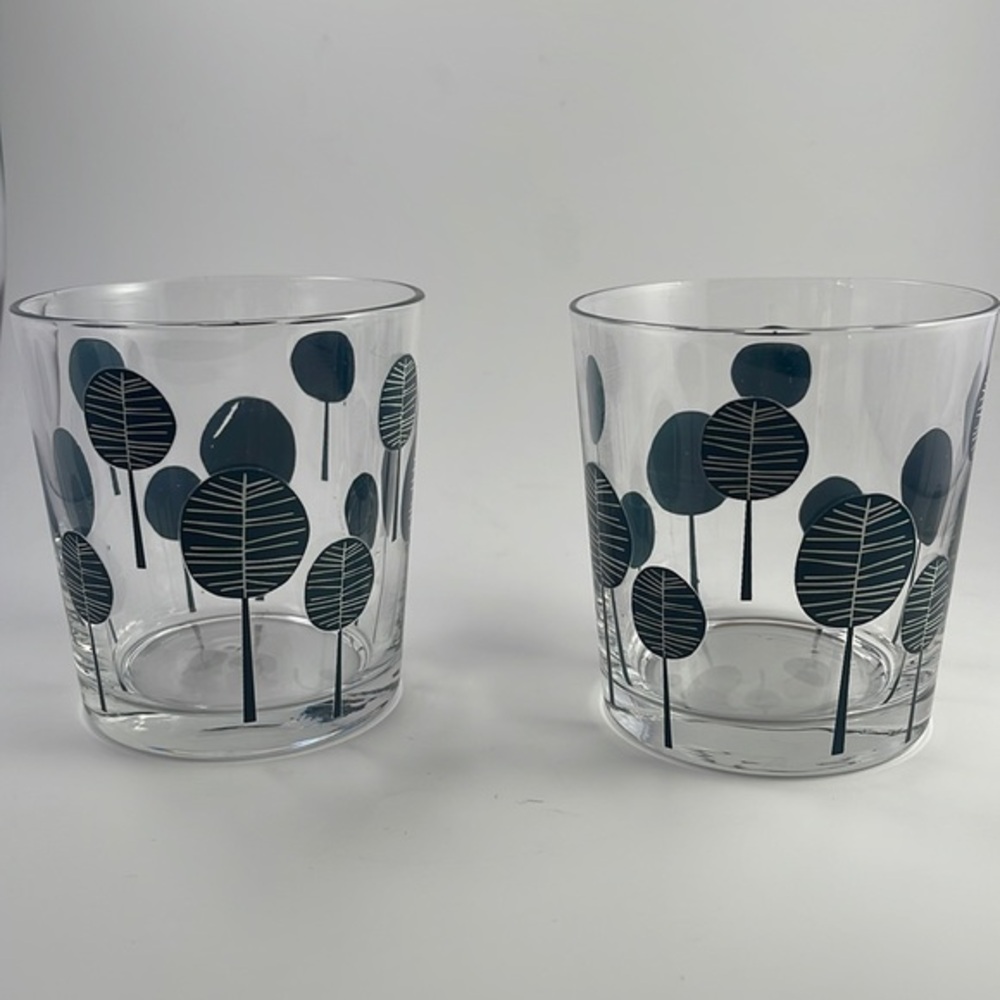 Mid Century Modern Design set of 2 glasses
